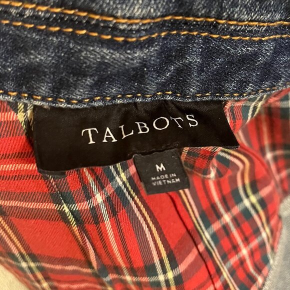 Talbots Jean Jacket Medium-dark Denim Blue Wash Size M EUC - Picture 8 of 9